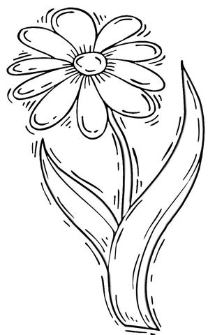 For boys and girls, kids and adults, teenagers and toddlers, preschoolers and older kids at school. Daisy Flower coloring page | SuperColoring.com