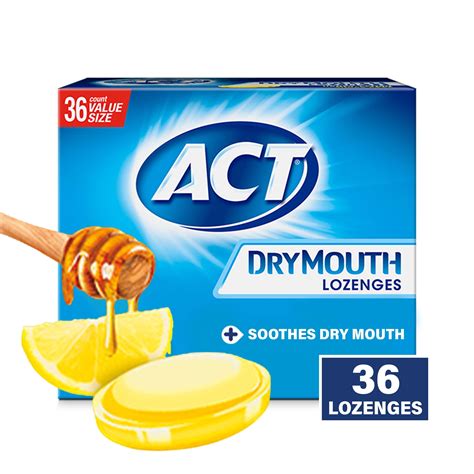 Buy ACT Dry Mouth Lozenges with Xylitol, Sugar Free Honey-Lemon, 36