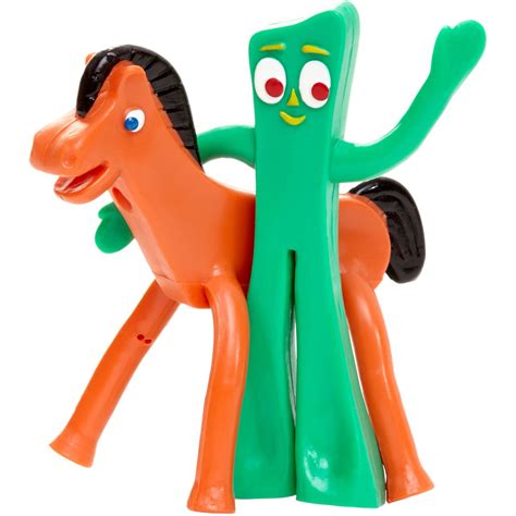 Gumby And Friends Gumby And Pokey Mini Bendable Figure 2 Pack
