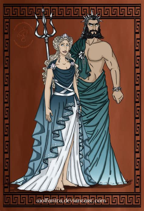 Godsofancientgreececouples Poseidon And Amphitrite By Wolfanita On Deviantart Greek And Roman