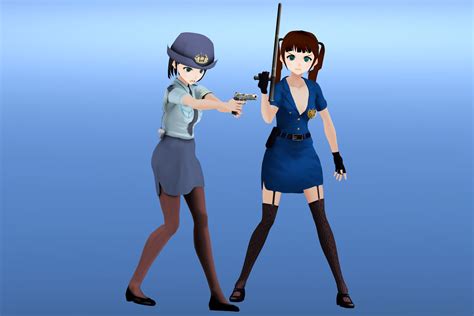 3d Anime Police Officer Girl Characters Turbosquid 1513101