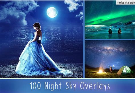100 Night Sky Overlays Sky Photoshop Photoshop Elements Photoshop