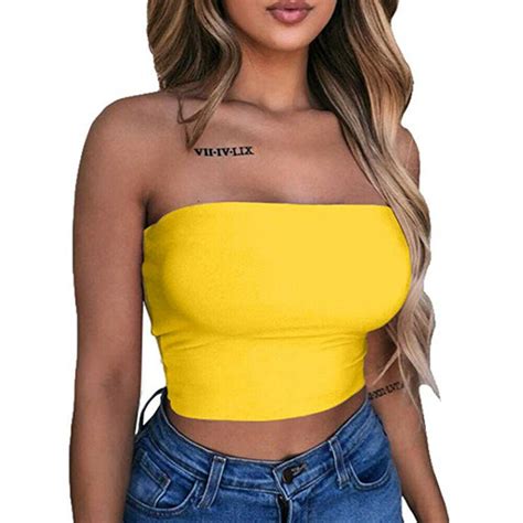2019 Sexy B Style Strapless Tube Tops Seven Color Options Styleslit