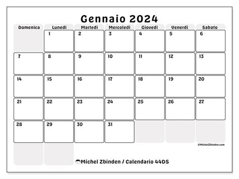 Calendario Gennaio 2024 44ds Michel Zbinden It