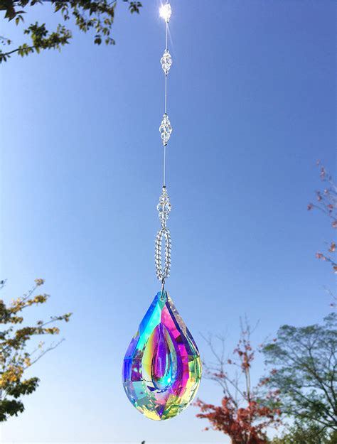 Ab Crystal Prism Hanging Sun Catchers For Windows Crystal Etsy