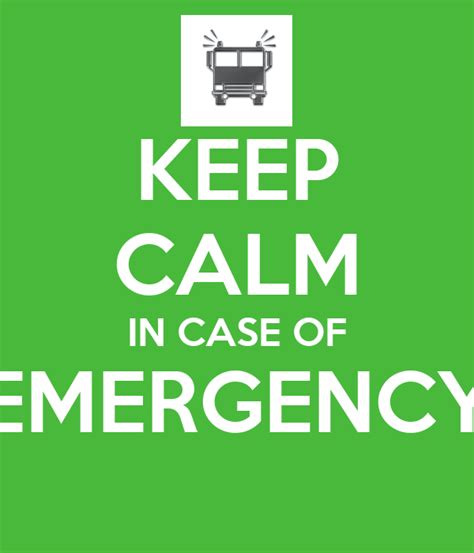 Keep Calm In Case Of Emergency Poster Ola Keep Calm O Matic