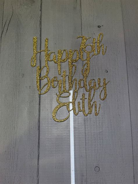Happy 76th Birthday Cake Topper Etsy