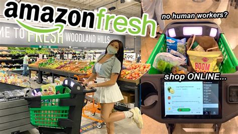 Shopping At The First Amazon Fresh Supermarket Grocery Haul Youtube