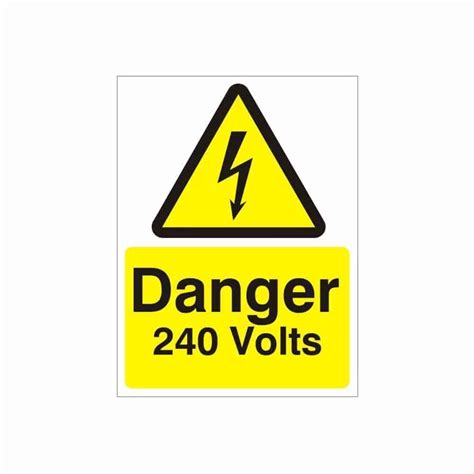 Danger 240 Volts Electrical Sign Wessex Medical