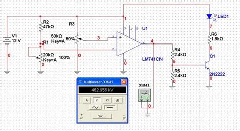 Multisim Opamp Lm741 Uitgang U Te Hoog Forum Circuits Online