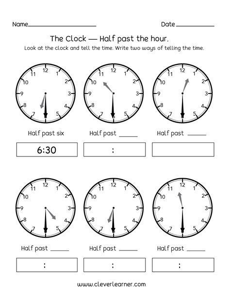 Time Worksheets To The Hour