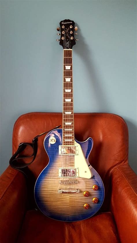 Epiphone Les Paul Standard Plustop Pro Translucent Blue Plus Top