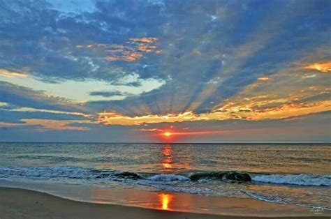 Sunrise Beach Ocean City Maryland Sunset