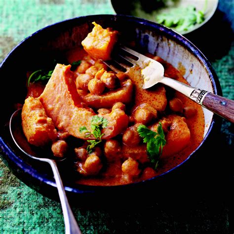 Thai Red Curry With Butternut Squash And Chickpeas Recipe Epicurious