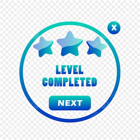 Game Level Completed Design Vector Level Level Completed Game Level