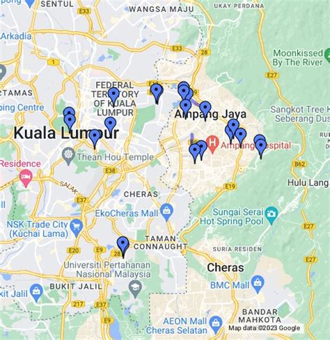 Kuala Lumpur Map Color 2018