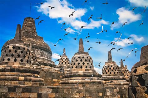 Borobudur Temple In Java Free Stock Photo Freeimages