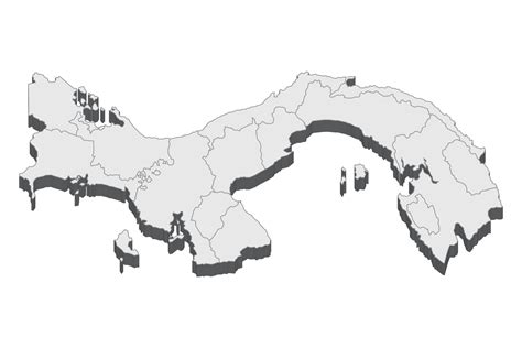 Ilustración de mapa 3D de Panamá 12031264 PNG