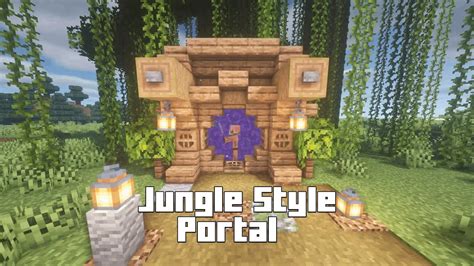 How To Build A Jungle Style Nether Portal In Minecraft 117 Nether