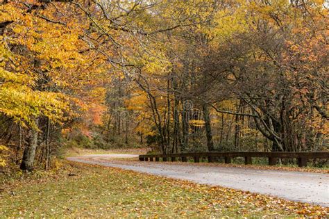 Great Smoky Mountains National Park Road In Autumn Stock Photo Image