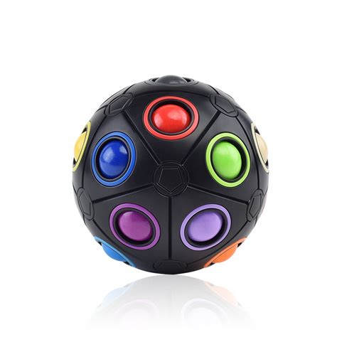 Big Size Rainbow Fidget Balls 3d Puzzle Fidgets Cube Hand Exercise