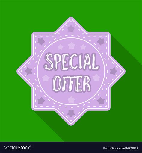 Special Offer Icon In Flat Style Isolated On White