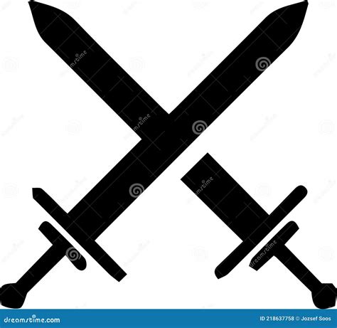 Crossed Swords Symbol War And Duel Theme Logo Template Battle Fight