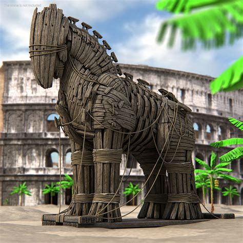 3d Model Of Trojan Horse In 2021 Trojan Horse Greek And Roman