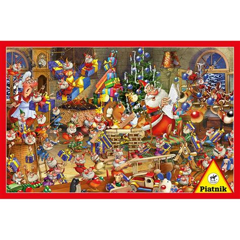 1000 Piece Jigsaw Puzzle Christmas Chaos Fun Christmas Themed Puzzle By Piatnik