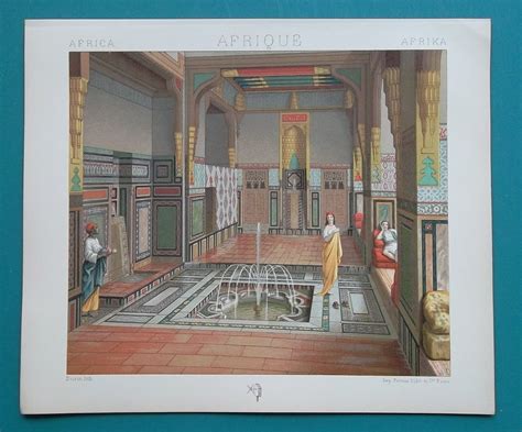 Egypt Interior Of House In Cairo Summer Lounge 7 X 85 1888 Color