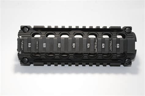 Troy Drop In Quad Rail 7 Carbine Length Anodized Aluminum Black