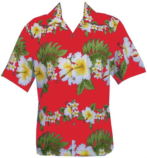 Hawaiian Shirt Mens Hibiscus Floral Print Aloha Party Beach Camp Ebay