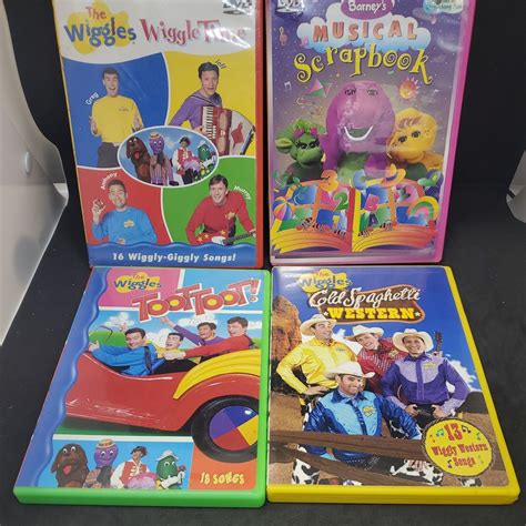 The Wiggles And Barney Dvd Lot 11 Pre Owned 4 Barney And 7 Wiggles Ebay