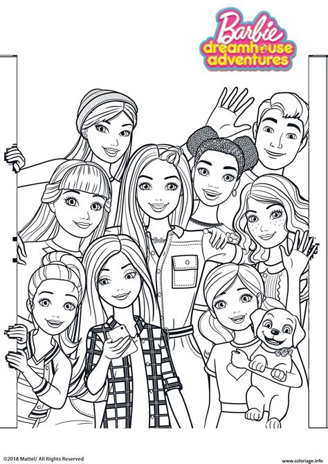 Coloriage Barbie Dreamhouse Adventure Tous Les Amis De Barbie Dessin