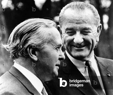 president lyndon johnson meeting british prime minister harold wilson the anglo american