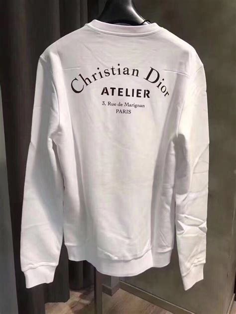 Christian Dior Atelier Logo Crewneck Sweatshirt Mens Fashion Clothes