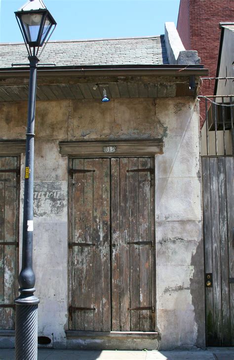 Multi Colored Door With Lamp Post French Quarter New