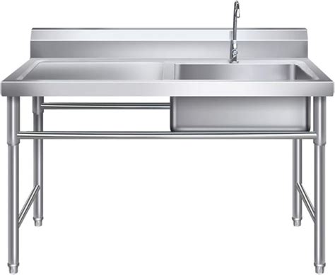 Stainless Steel Free Standing Utility Sink With Drainboard Commercial