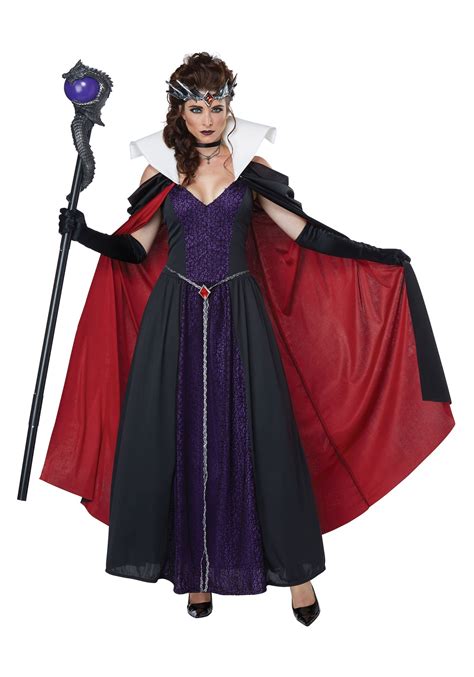 Ladies 3 Piece Evil Queen Halloween Villain Fancy Dress Costume Outfit 8 10 12 Kleidung
