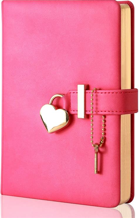 personalized heart shaped lock diary with key pu leather cover etsy