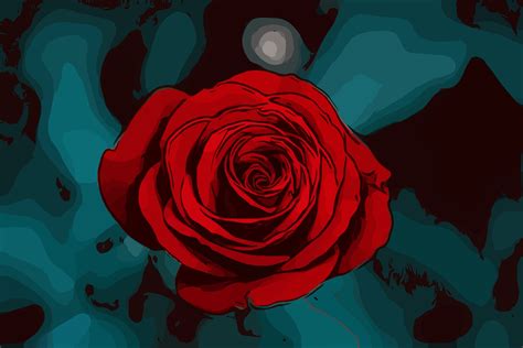 Red Rose Art By Randy Rodriguez