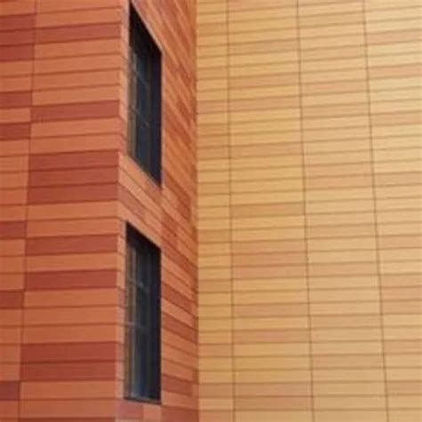Exterior Clay Terracotta Wall Cladding Tiles Thickness 20 Mm Size