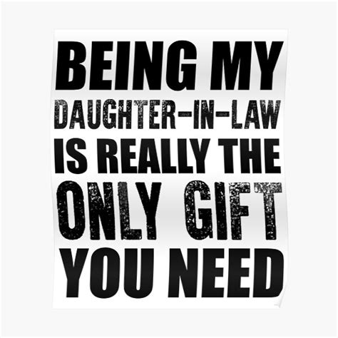 Being My Daughter In Law Christmas Daughter Birthday Poster For Sale