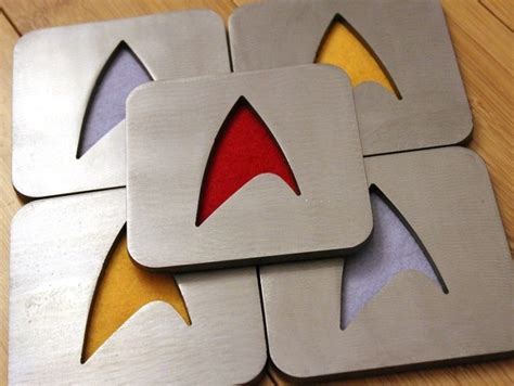 Steel Star Trek Coasters Boldly Go Where No Ohgizmo