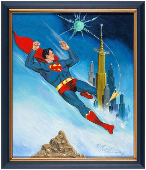 Hakes Superman Framed The Landing From Krypton Original Painting