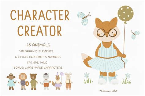 Character Creator Animals For Kids Design Cuts