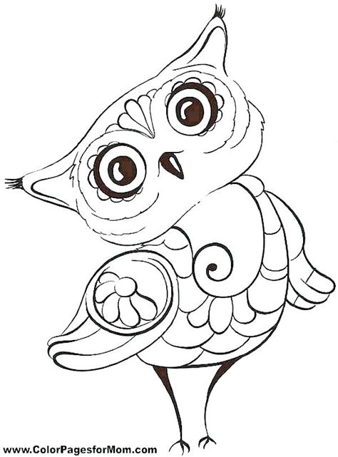 Easy Owl Coloring Pages At Free