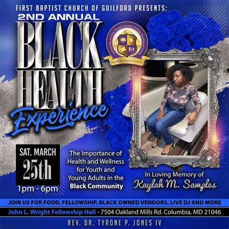 Mar 25 2nd Annual Fbcog Black Youth Health Experience Columbia Md