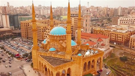 Mohammad Al Amin Mosque Or Blue Mosque In Downtown Beirut Lebanon