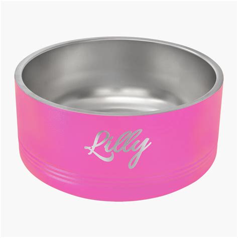 Stainless Steel Pet Bowl Personalized Pet Bowl Crystal Images Inc